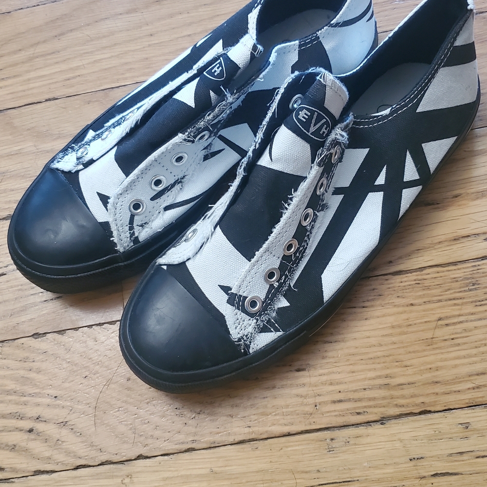 EVH 5150 Black and White Eddie Van Halen 5150 Shoes SIZE 8.5